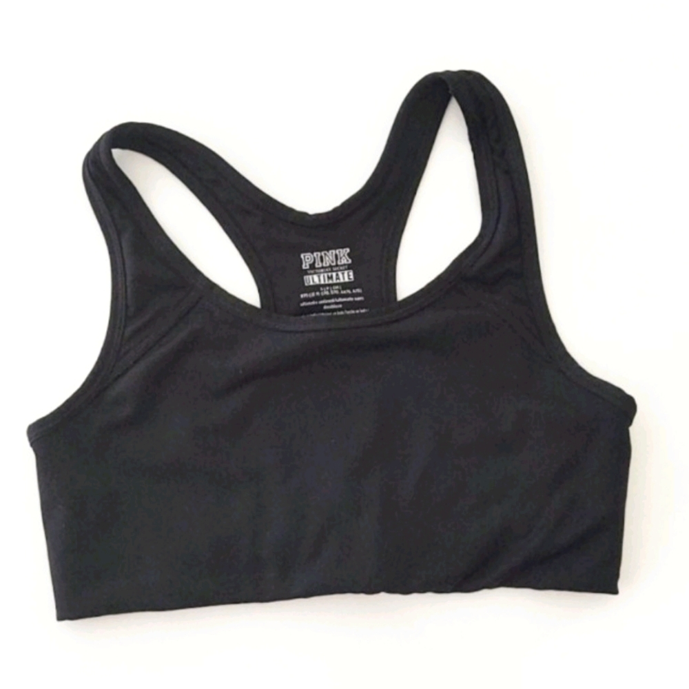 Pink Victoria's Secret Ultimate Sports Bra Black S